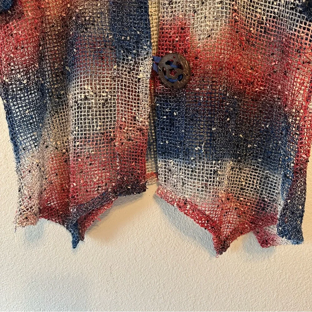 Katie Todd Mesh Cardigan‎ Patriotic